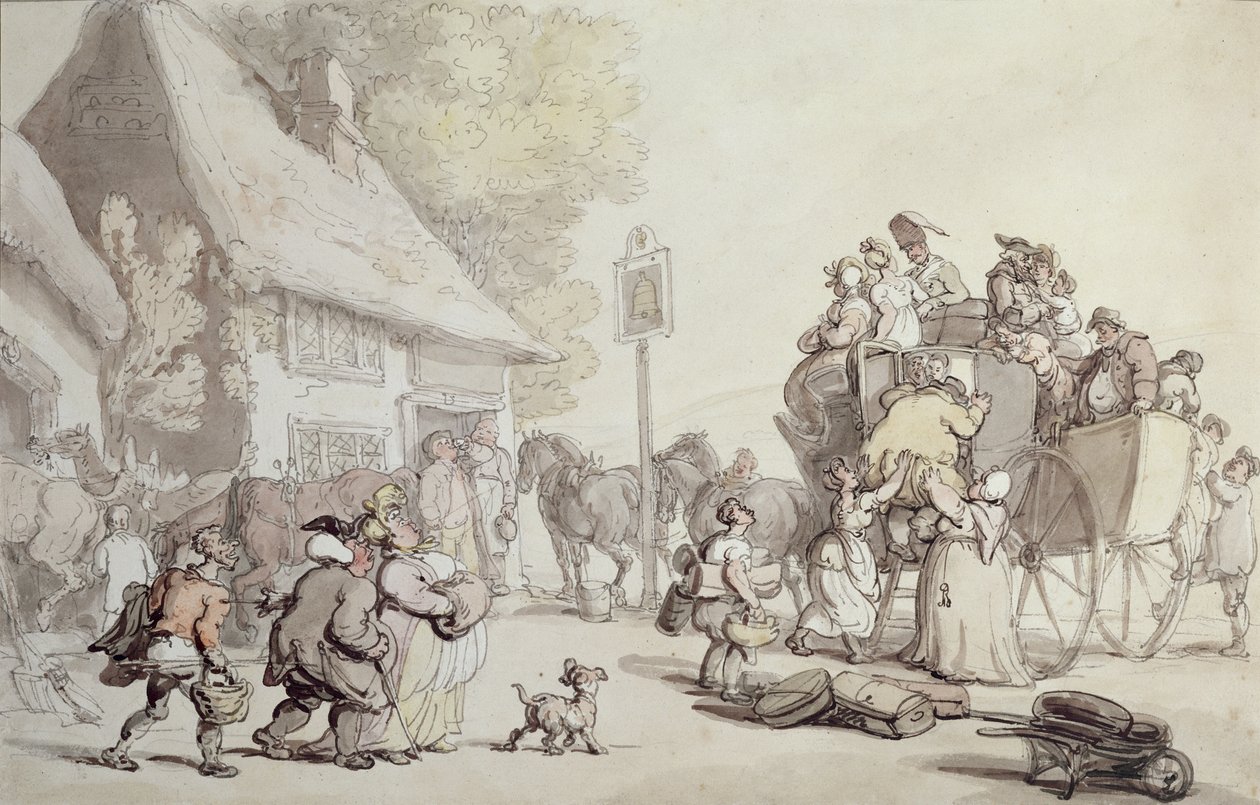 Han Dışı (kağıt üzerinde wc) by Thomas Rowlandson