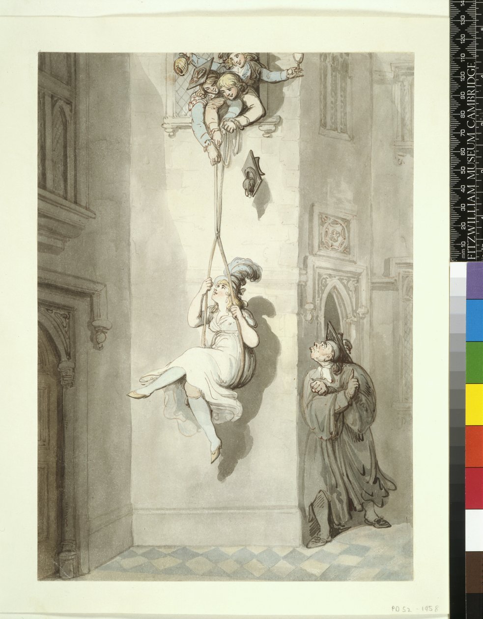 PD.52-1958 Eski bir üniversite numarası, bir bayanda kaçakçılık by Thomas Rowlandson