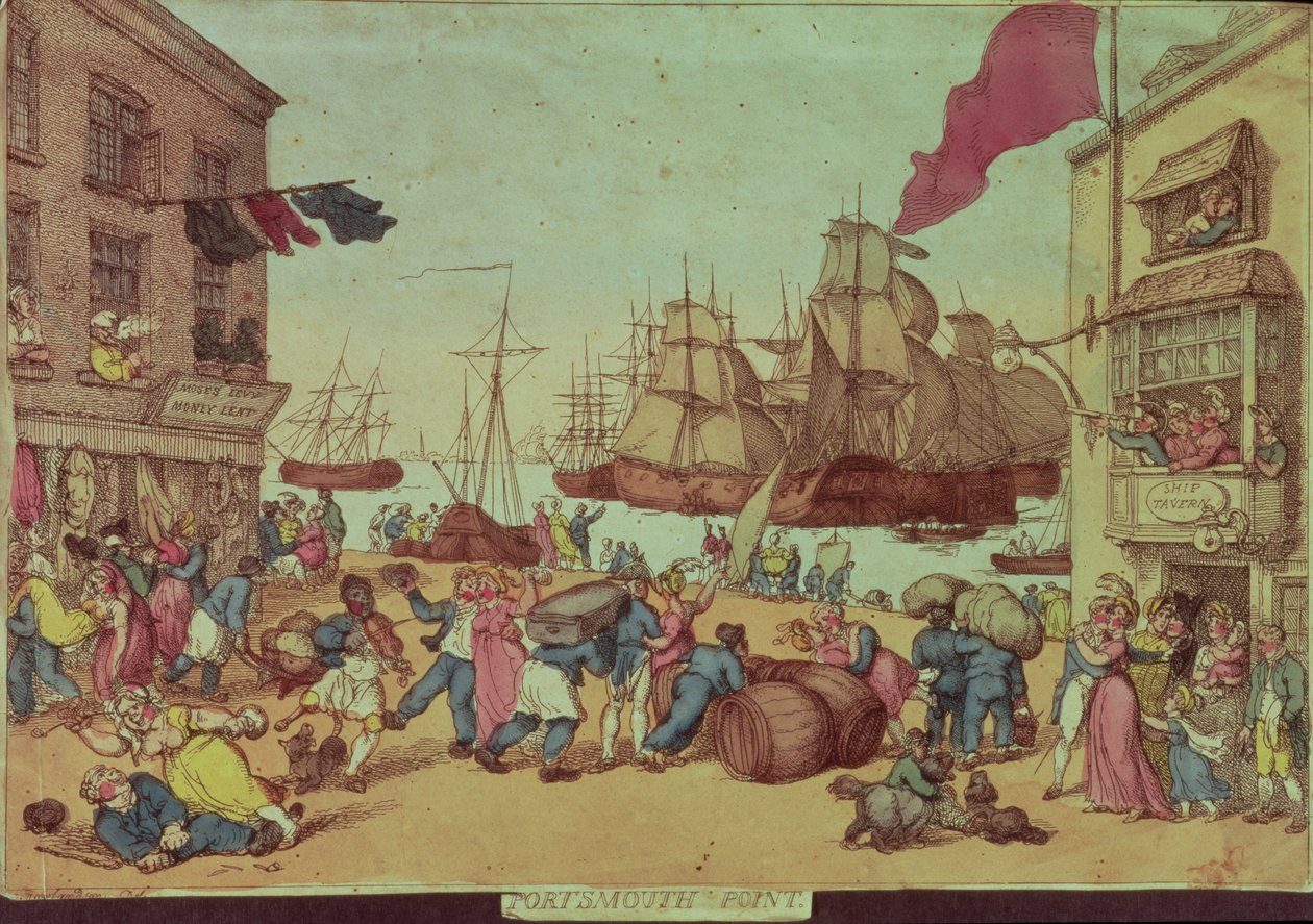 Portsmouth Point, 1811 (ayrıca bkz. 60284) by Thomas Rowlandson