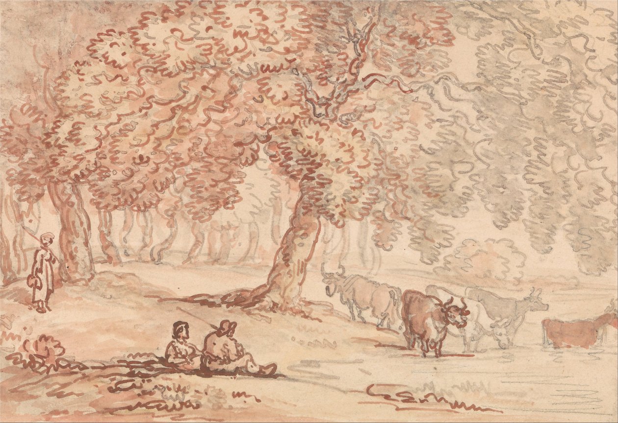 Richmond Parkı by Thomas Rowlandson