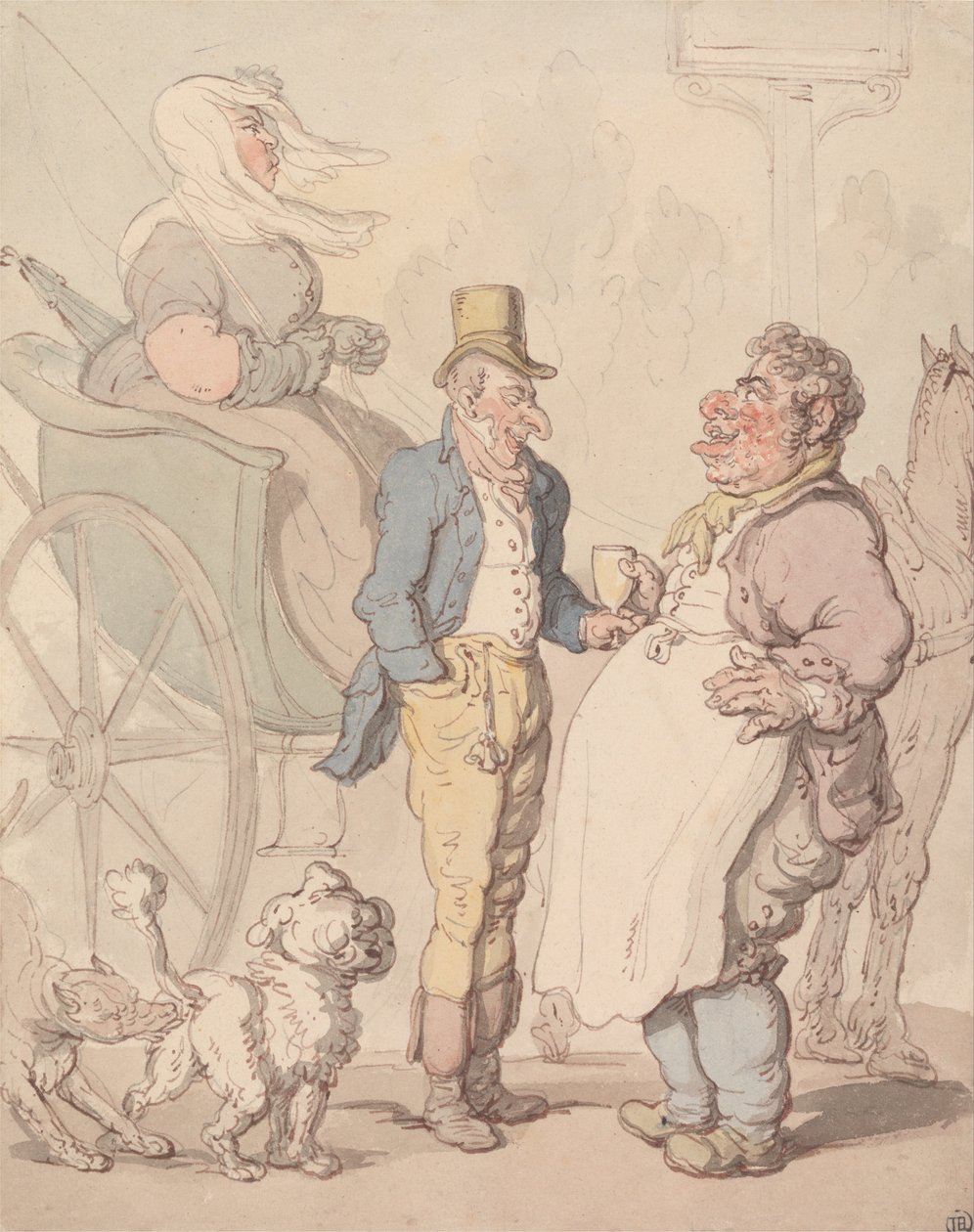 Slender Billy Içecek by Thomas Rowlandson