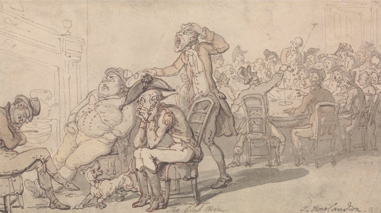 Kulüp Odası by Thomas Rowlandson