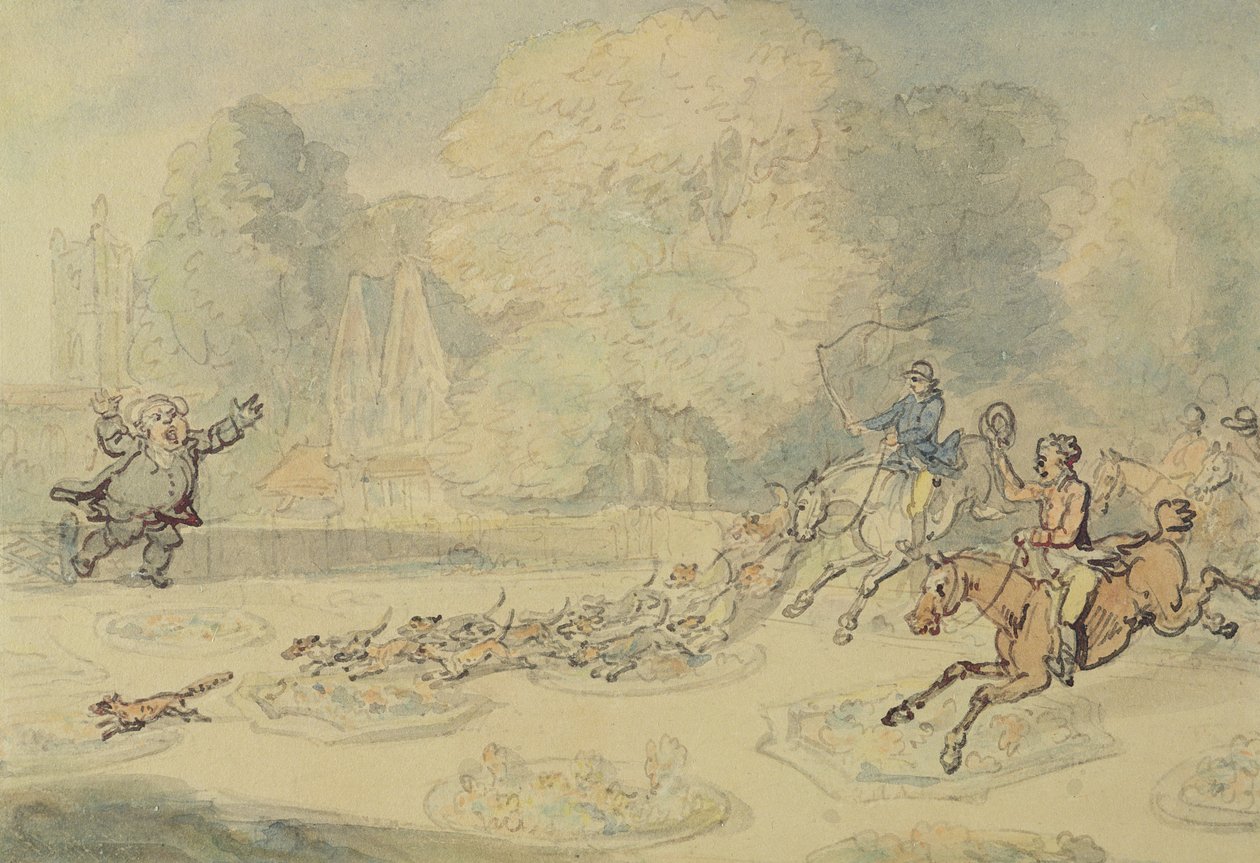 Öfkeli Botanikçi (kağıda tuvalet, kalem ve mürekkep ve kurşun kalem) by Thomas Rowlandson