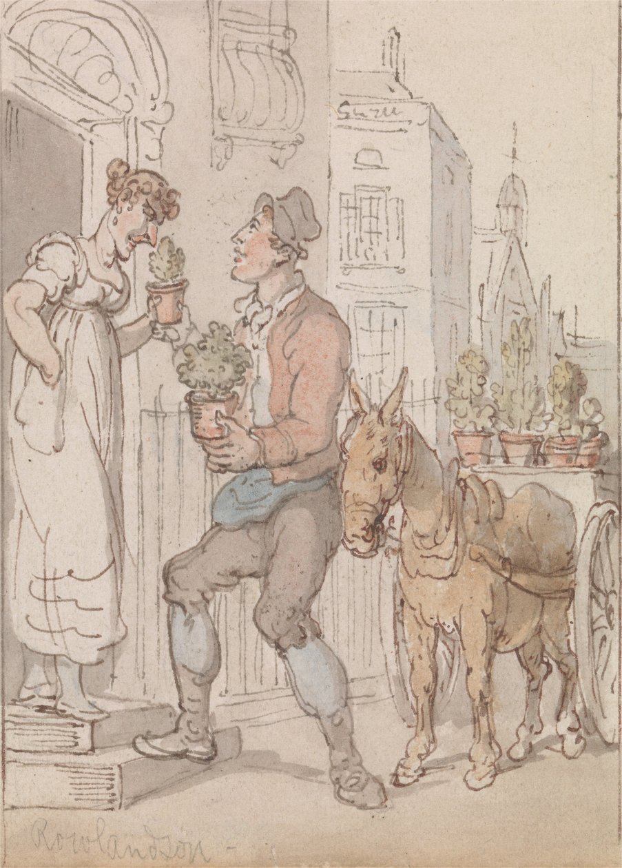 Çiçek Satıcısı by Thomas Rowlandson