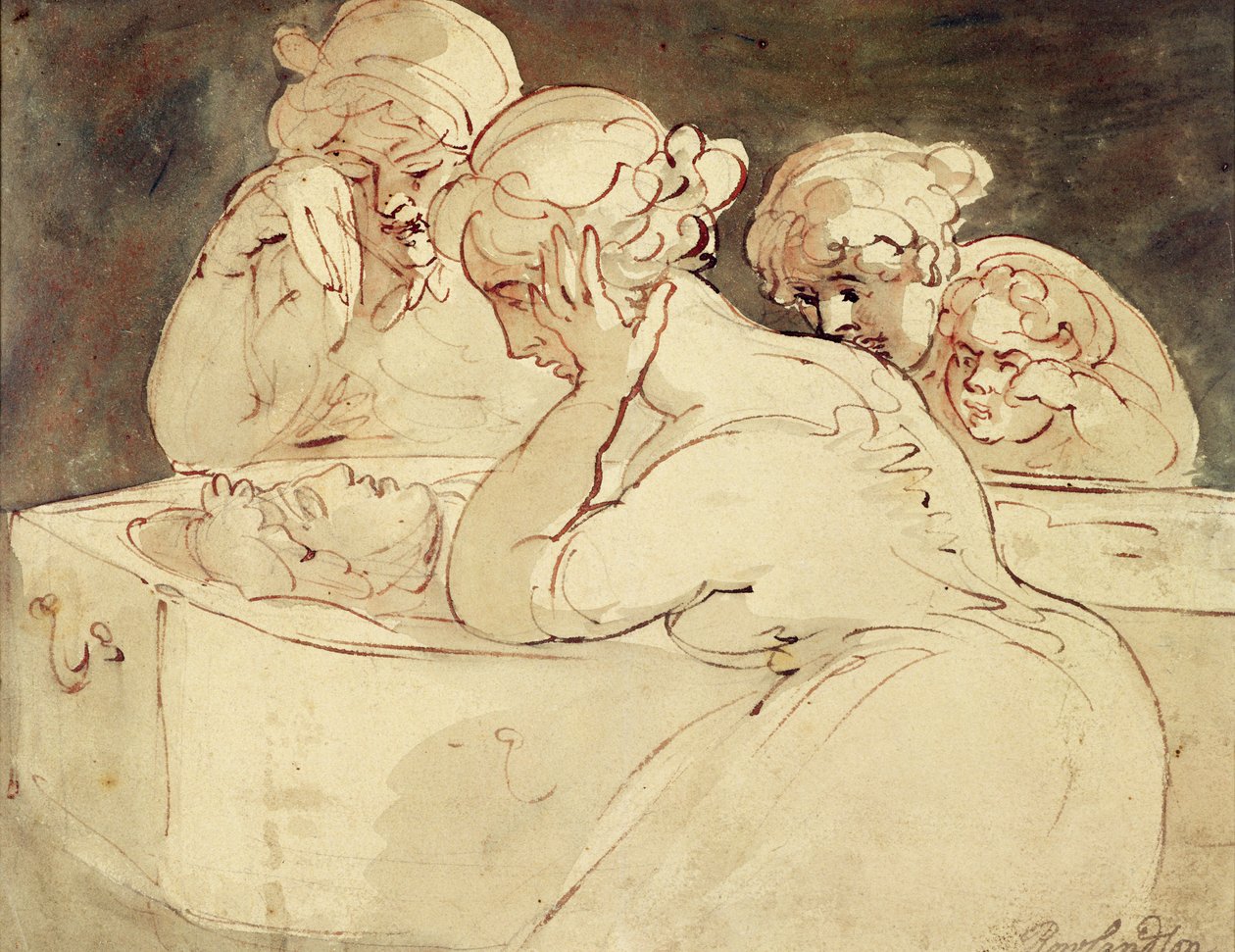 Yas tutanlar, 1815 by Thomas Rowlandson