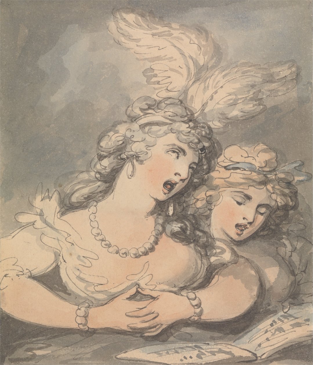 Opera Şarkıcıları by Thomas Rowlandson