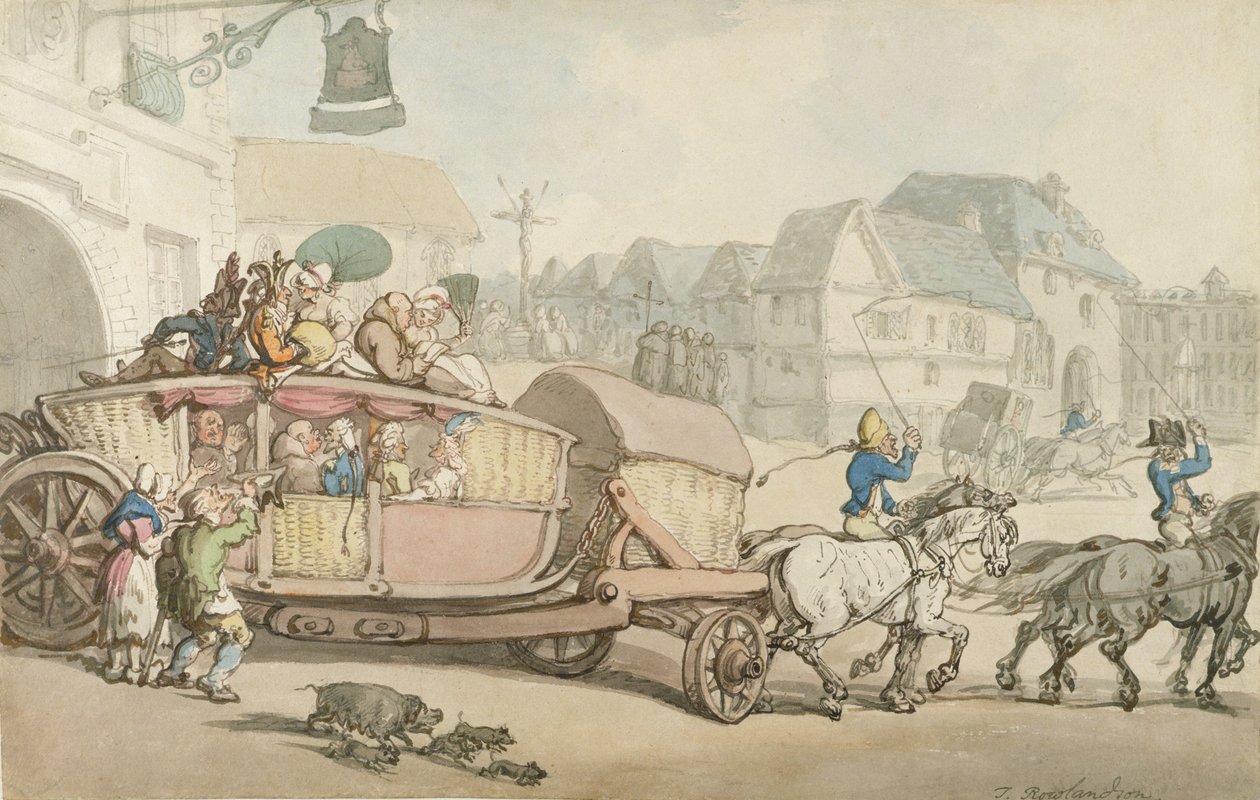 Paris Çalışkanlığı (kağıt üzerinde kalem ve mürekkep ve wc) by Thomas Rowlandson