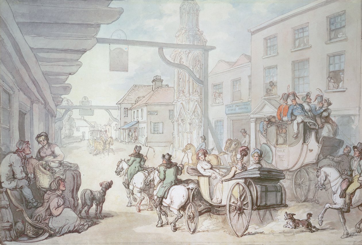 Posta Şezlong by Thomas Rowlandson
