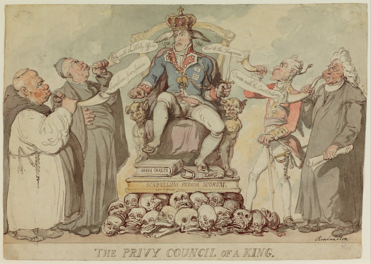 Bir Kralın Özel Konseyi by Thomas Rowlandson