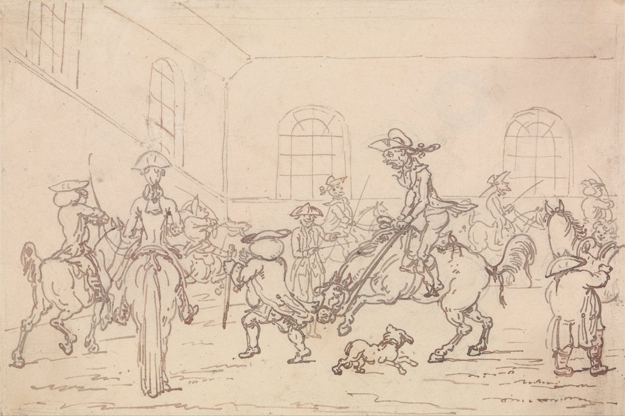 Binicilik Okulu by Thomas Rowlandson