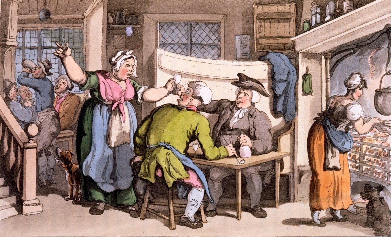 Azarlama, Olivia'nın haberleriyle by Thomas Rowlandson