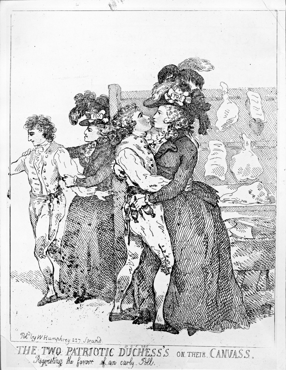 Tuvallerinde İki Vatansever Düşes, 1784 by Thomas Rowlandson