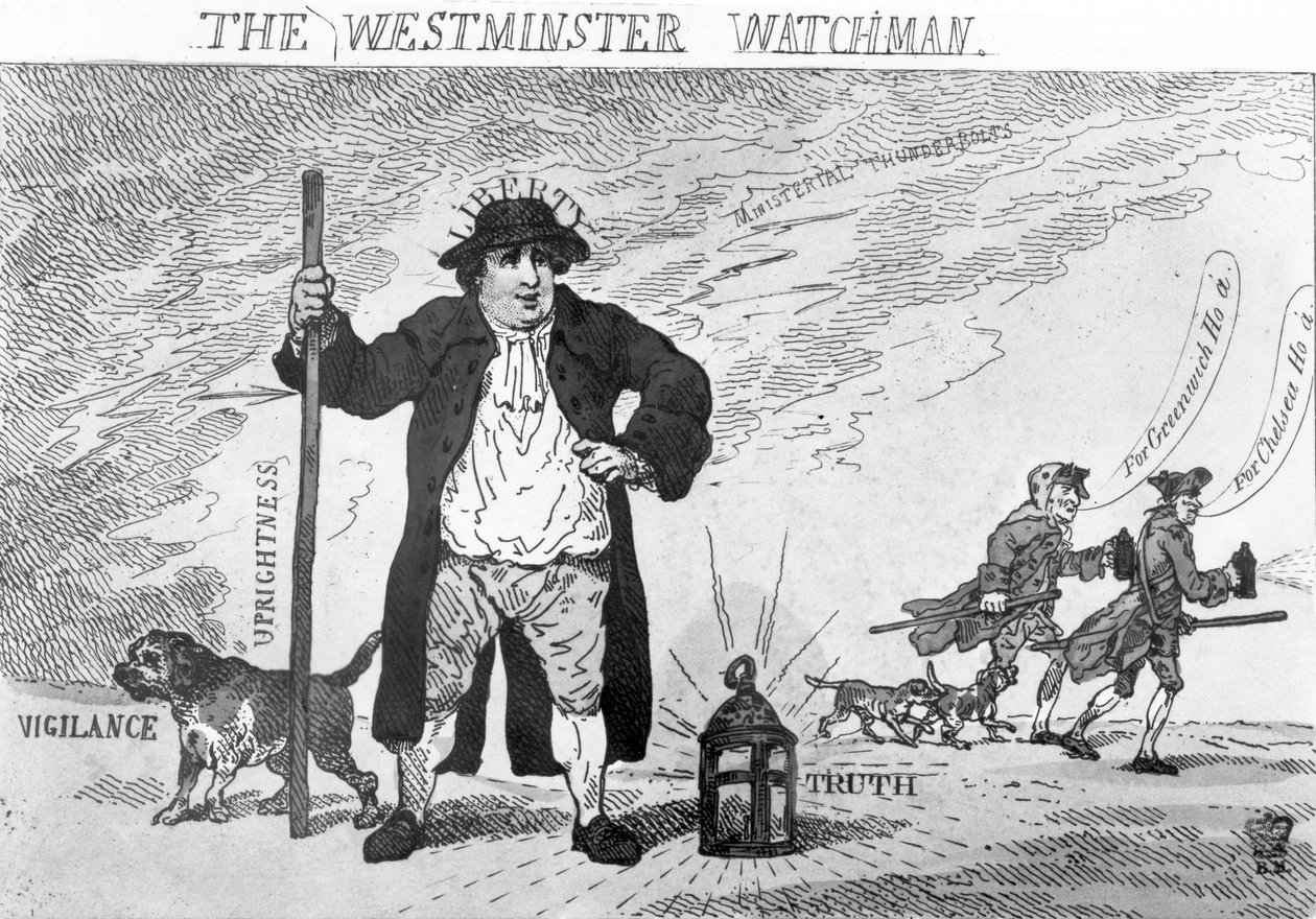 Westminster Bekçisi, 1784 by Thomas Rowlandson