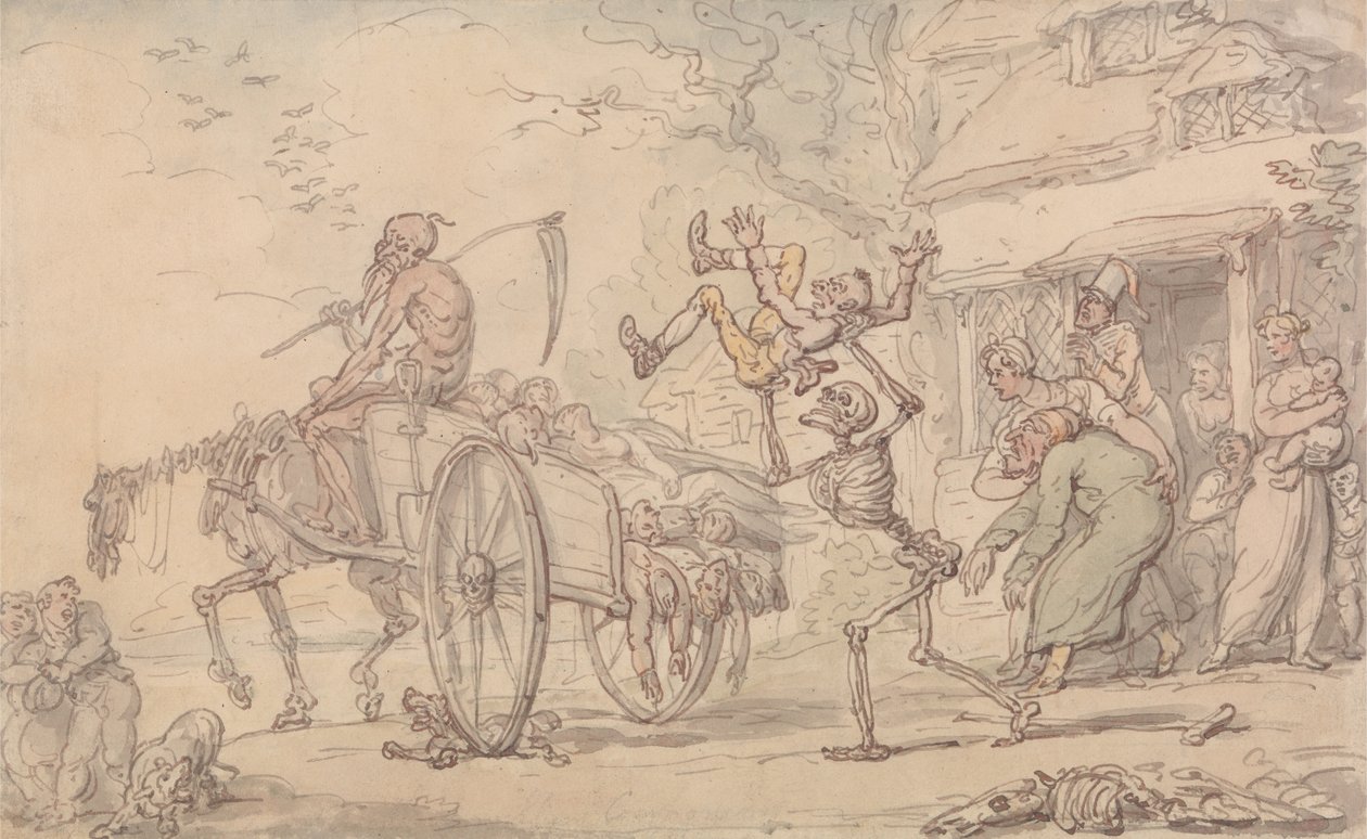 Zaman ve Ölüm ve Goody Barton by Thomas Rowlandson
