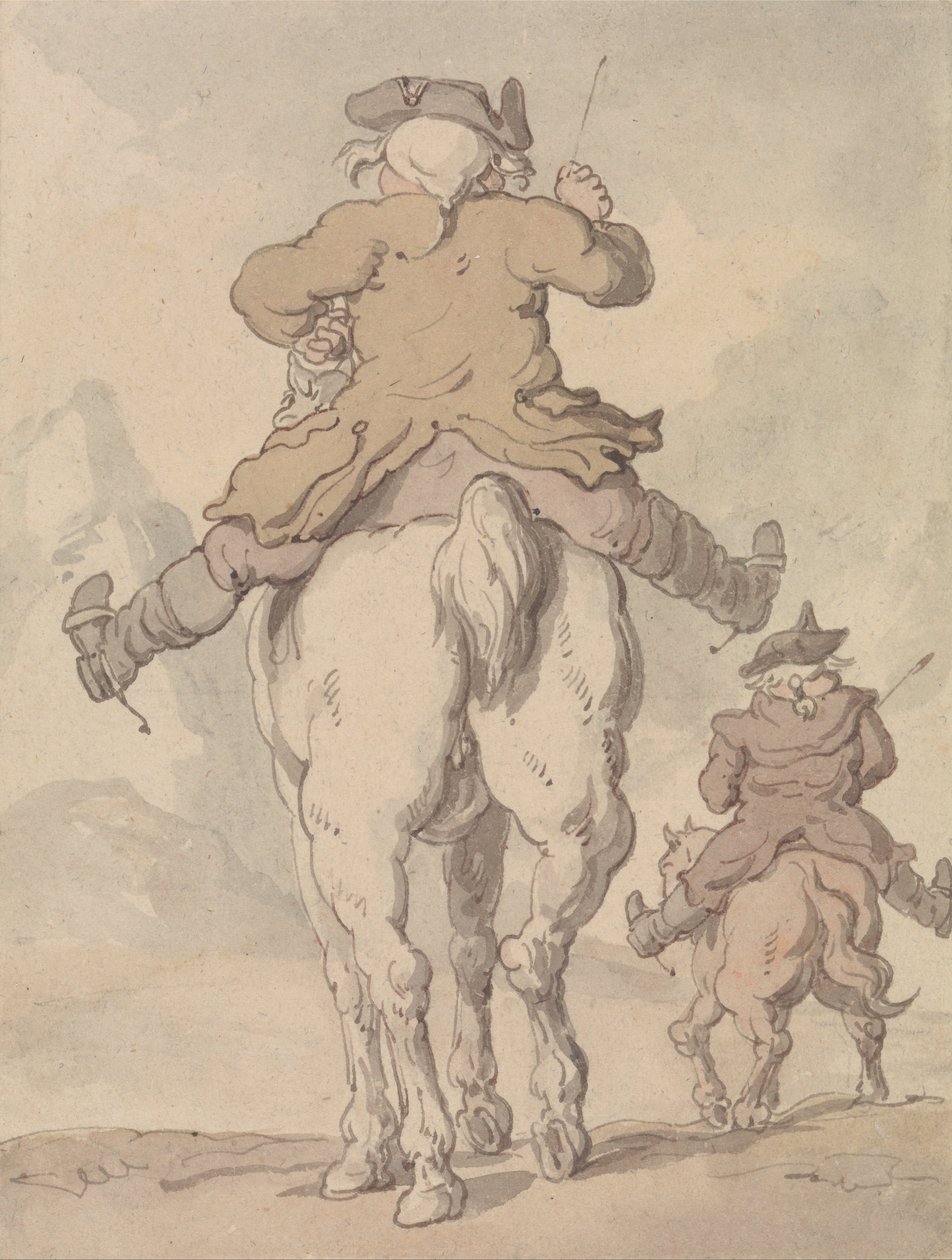 Arkadan Görülen Atlı İki Adam by Thomas Rowlandson