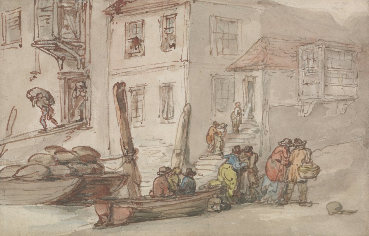 Eski Merdivenleri Açmak by Thomas Rowlandson