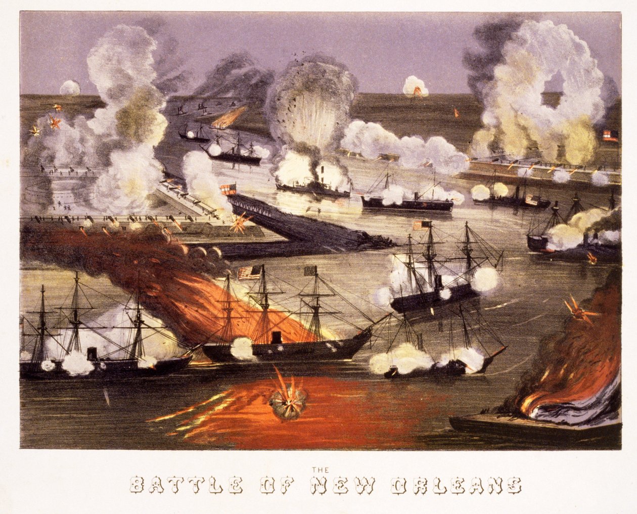 New Orleans Savaşı, pub. c.1865 by Thomas S. Sinclair
