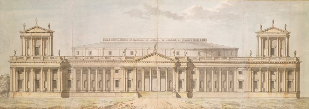 Sandby, Thomas (1721-98): Ulusal Mozole için Tasarım by Thomas Sandby