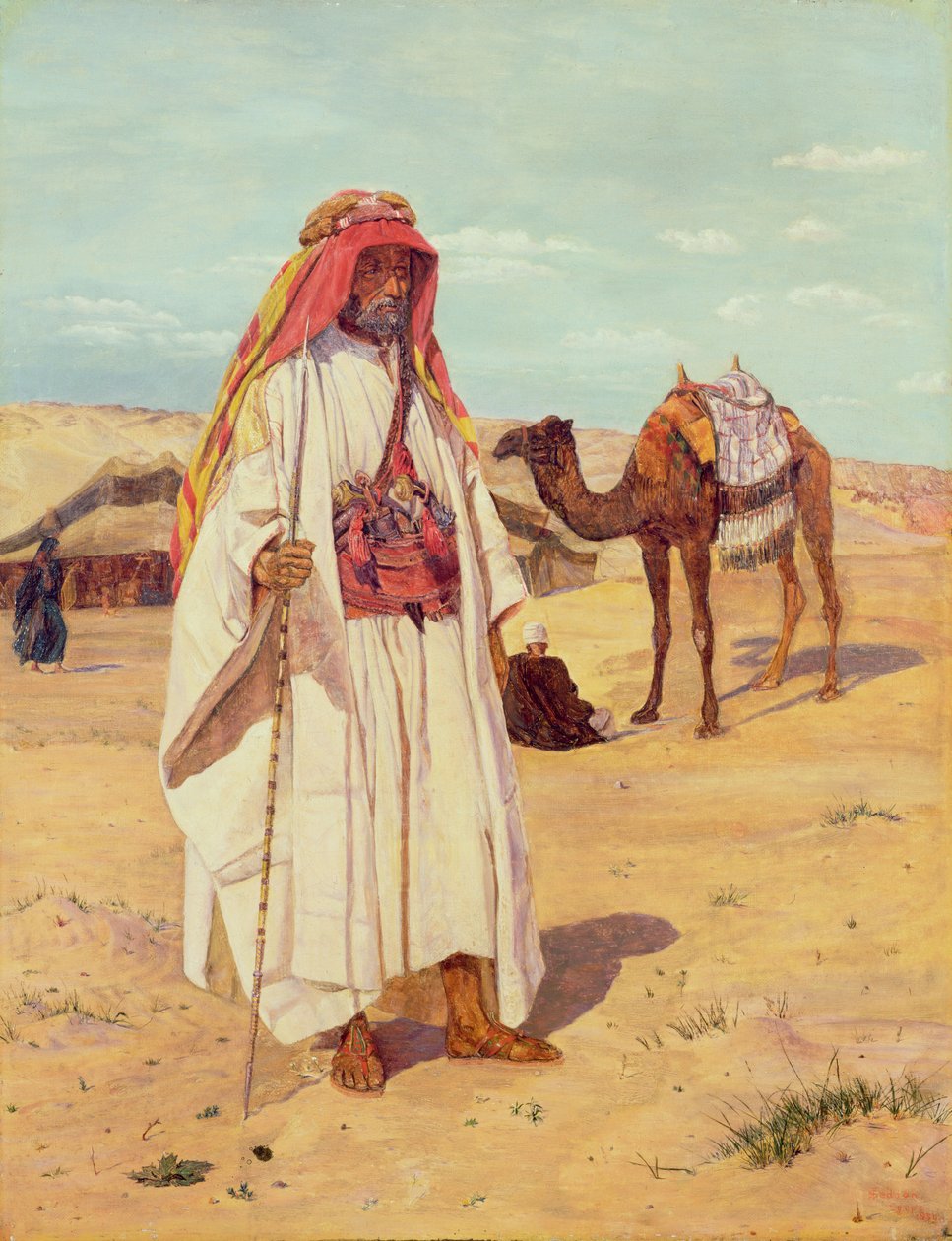 Arap Şeyhi (Arap Elbiseli Richard Burton), 1854 by Thomas Seddon