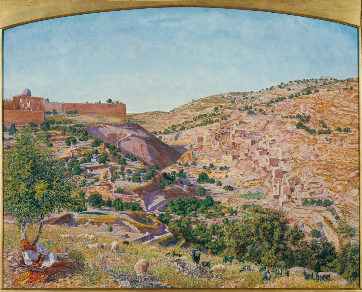 Kötü Öğüt Tepesinden Yeruşalim ve Yehoşafat Vadisi by Thomas Seddon