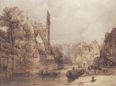 Rue du Rivage, Abbeville by Thomas Shotter Boys