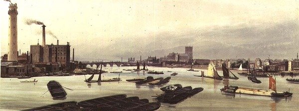 Shot Tower ve Westminster, 1842 by Thomas Shotter Boys