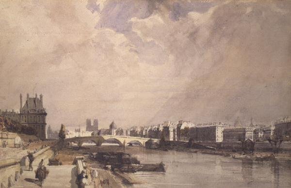 Pont Royal ve Pavilion de Flore, Tuileries ile Seine boyunca görüntüleyin by Thomas Shotter Boys
