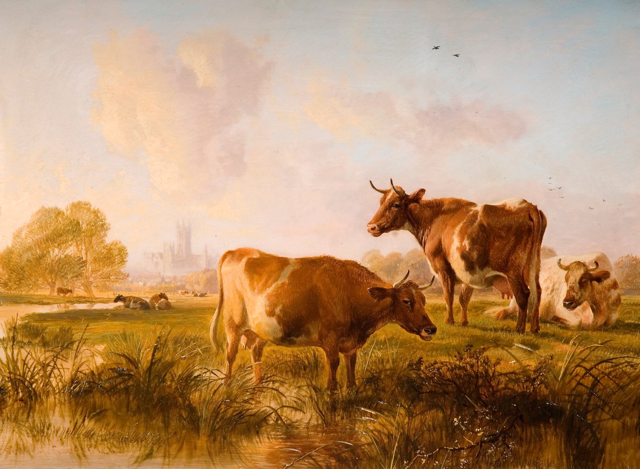 Canterbury Çayırlarında, 1863 by Thomas Sidney Cooper