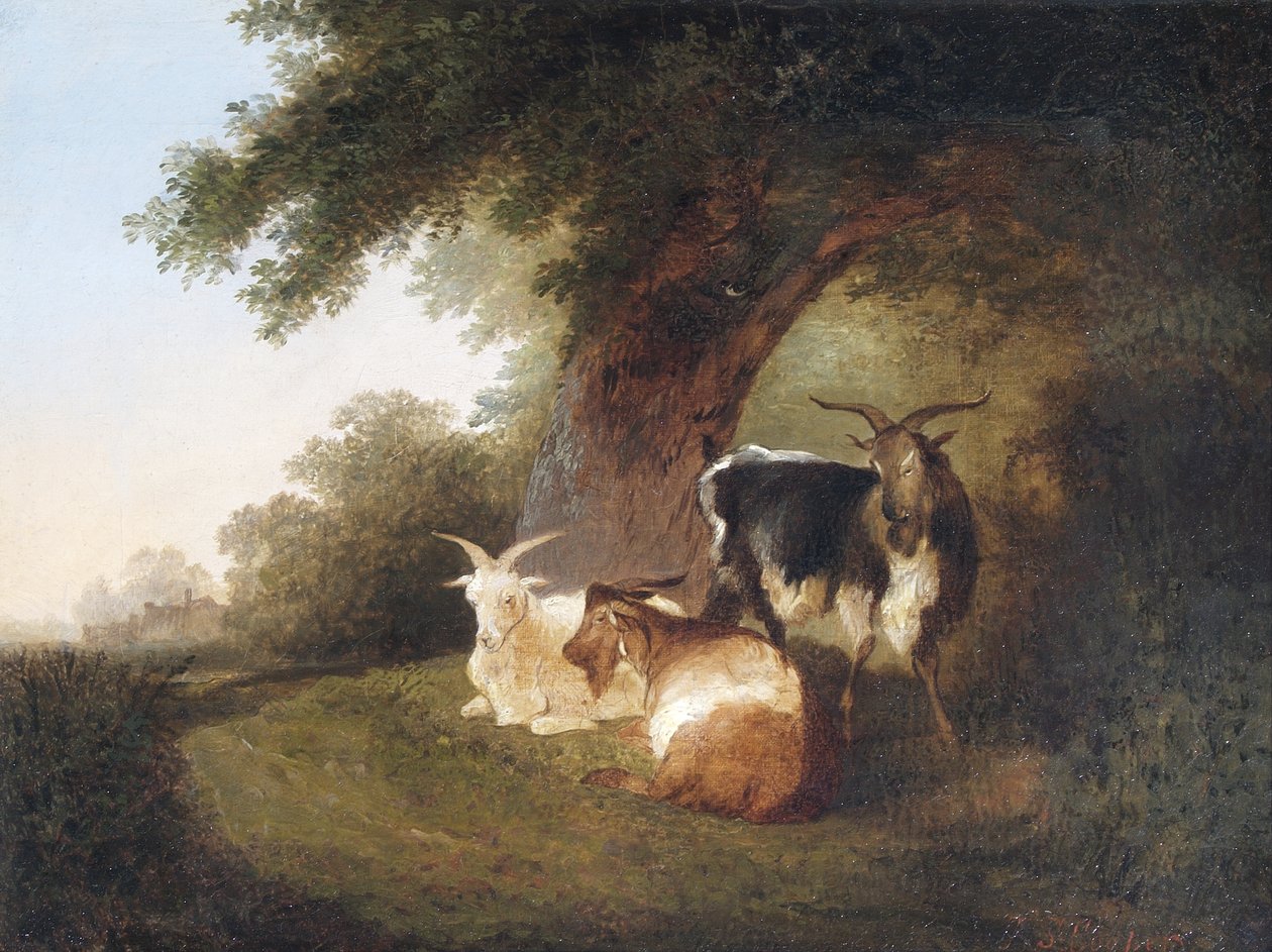 Bir Manzarada Üç Keçi, 1848 by Thomas Sidney Cooper
