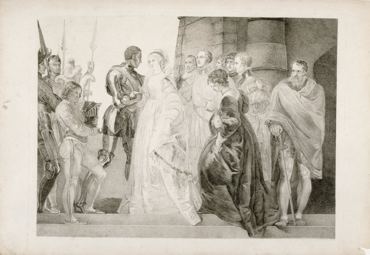 Othello, II. Perde, Sahne I, Thomas Ryder (1746-1810) 1803 tarafından oyulmuş by Thomas Stothard