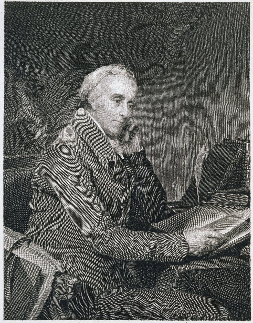Benjamin Rush, Richard W. Dodson (1812-67) tarafından oyulmuş by Thomas Sully
