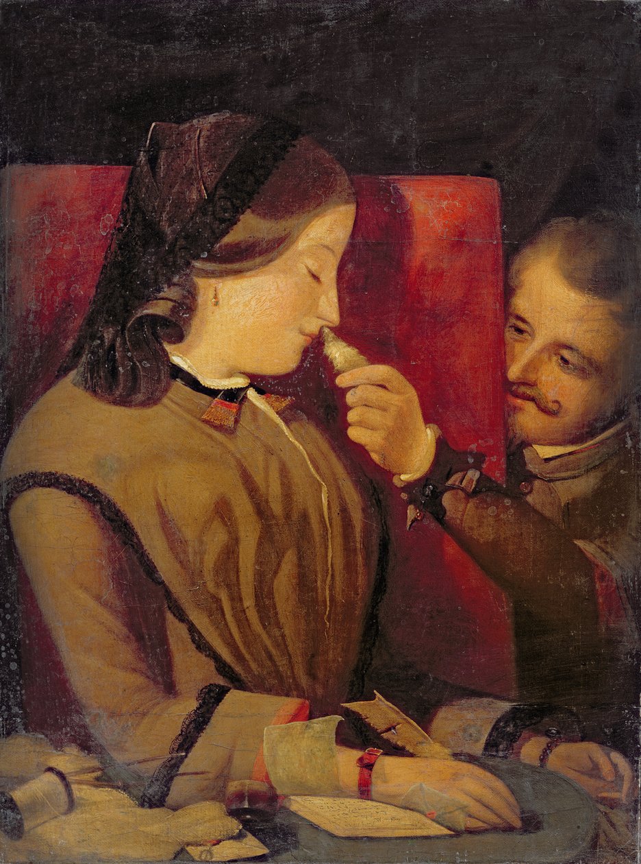 Bir Kadının Burnunu Tüyle Gıdıklayan Adam, 1860 dolayları by Thomas Wade
