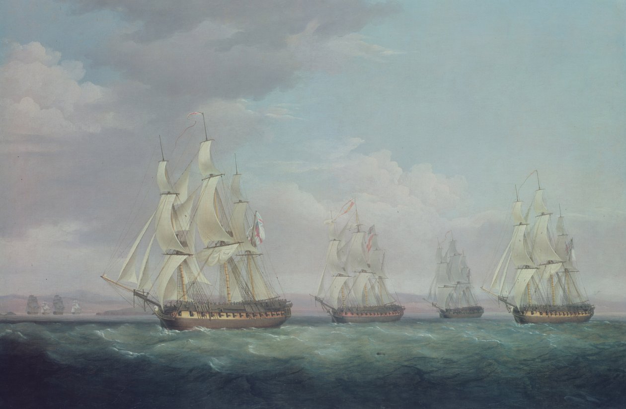 Santa Brigida'nın Yakalanması, 1799 by Thomas Whitcombe
