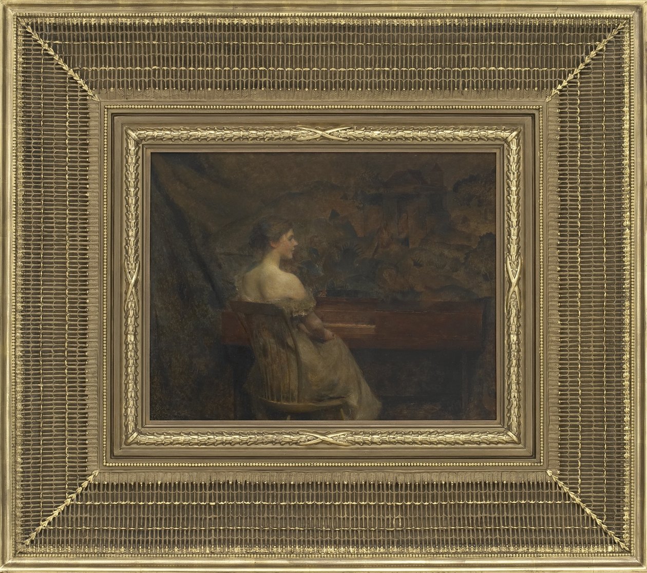 Bir Portre, 1902 (ahşap panel üzerine yağlı boya) by Thomas Wilmer Dewing