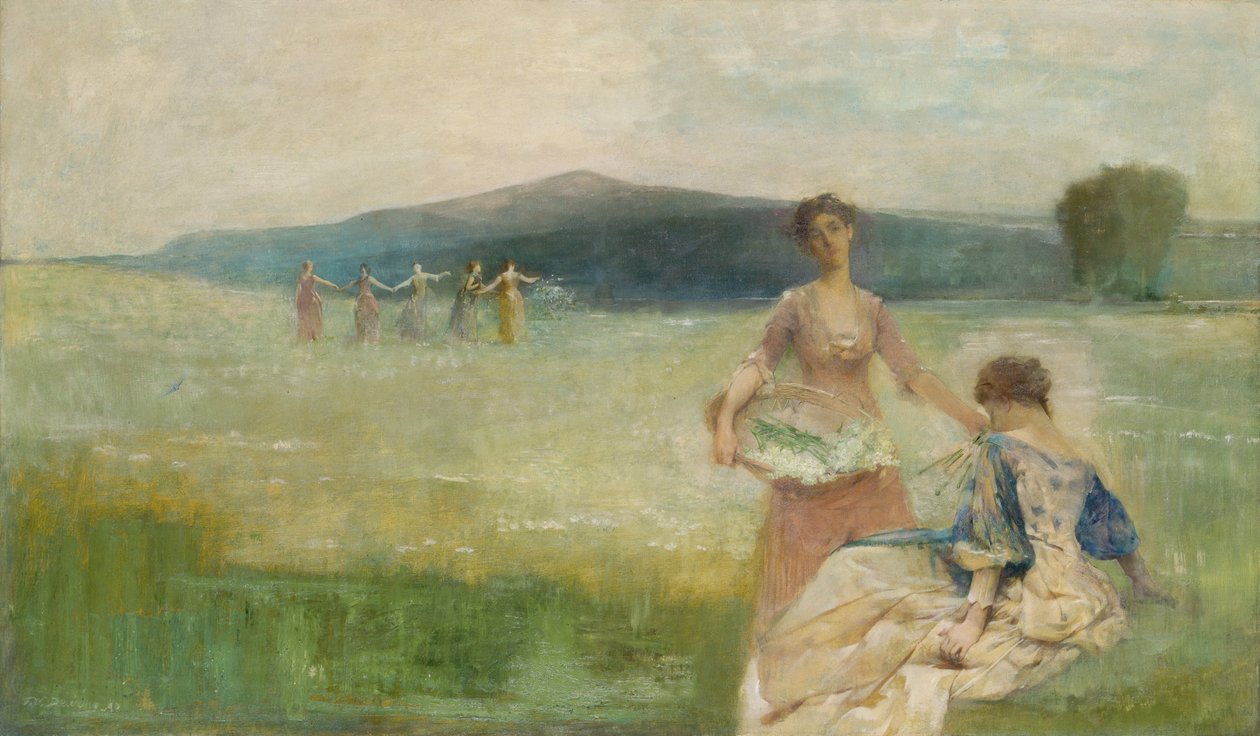 Bahar by Thomas Wilmer Dewing