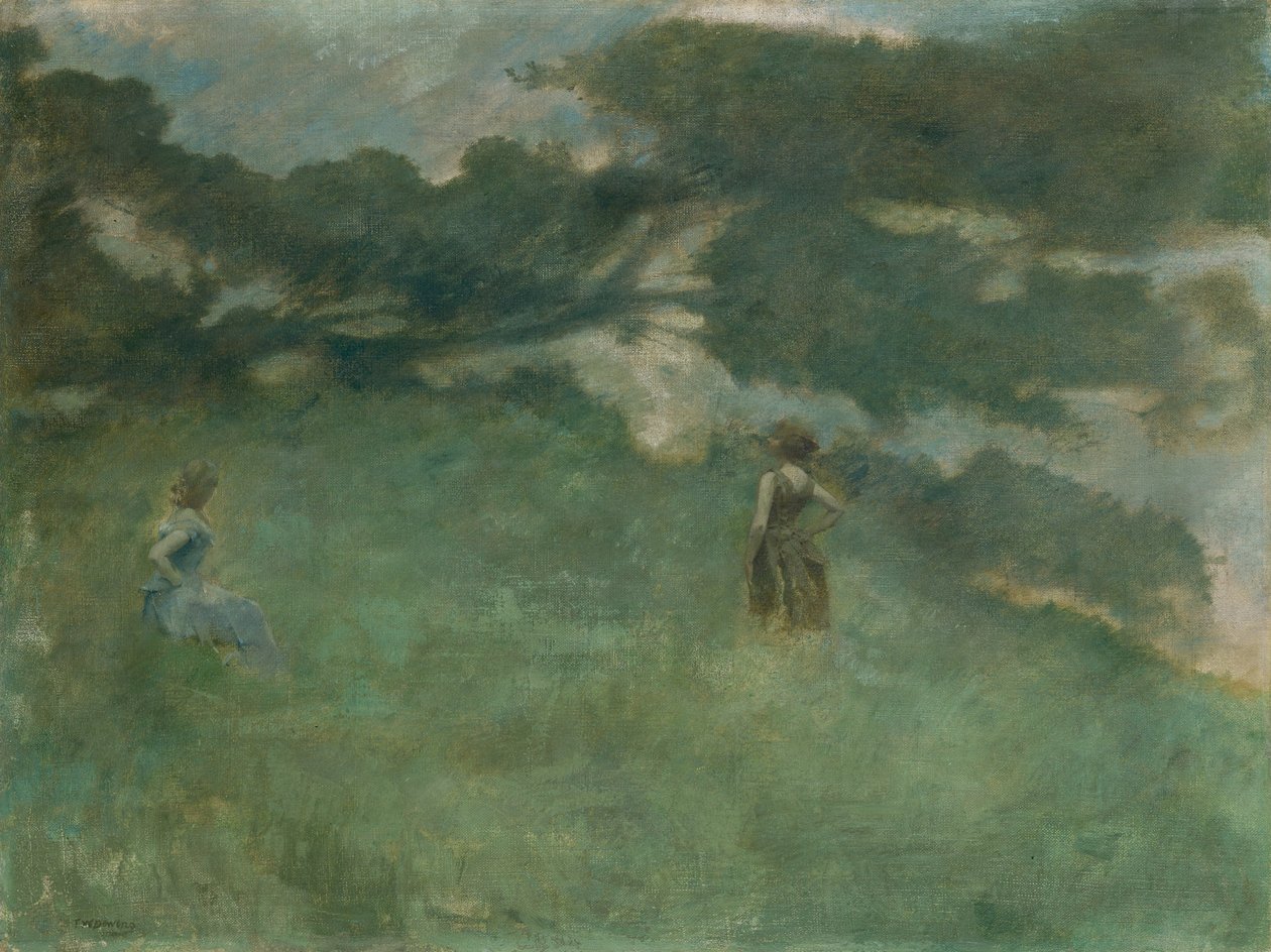 Münzevi ardıç kuşu by Thomas Wilmer Dewing