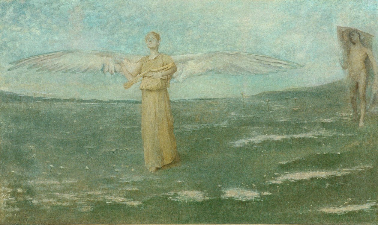 Tobias ve Melek, 1887 by Thomas Wilmer Dewing