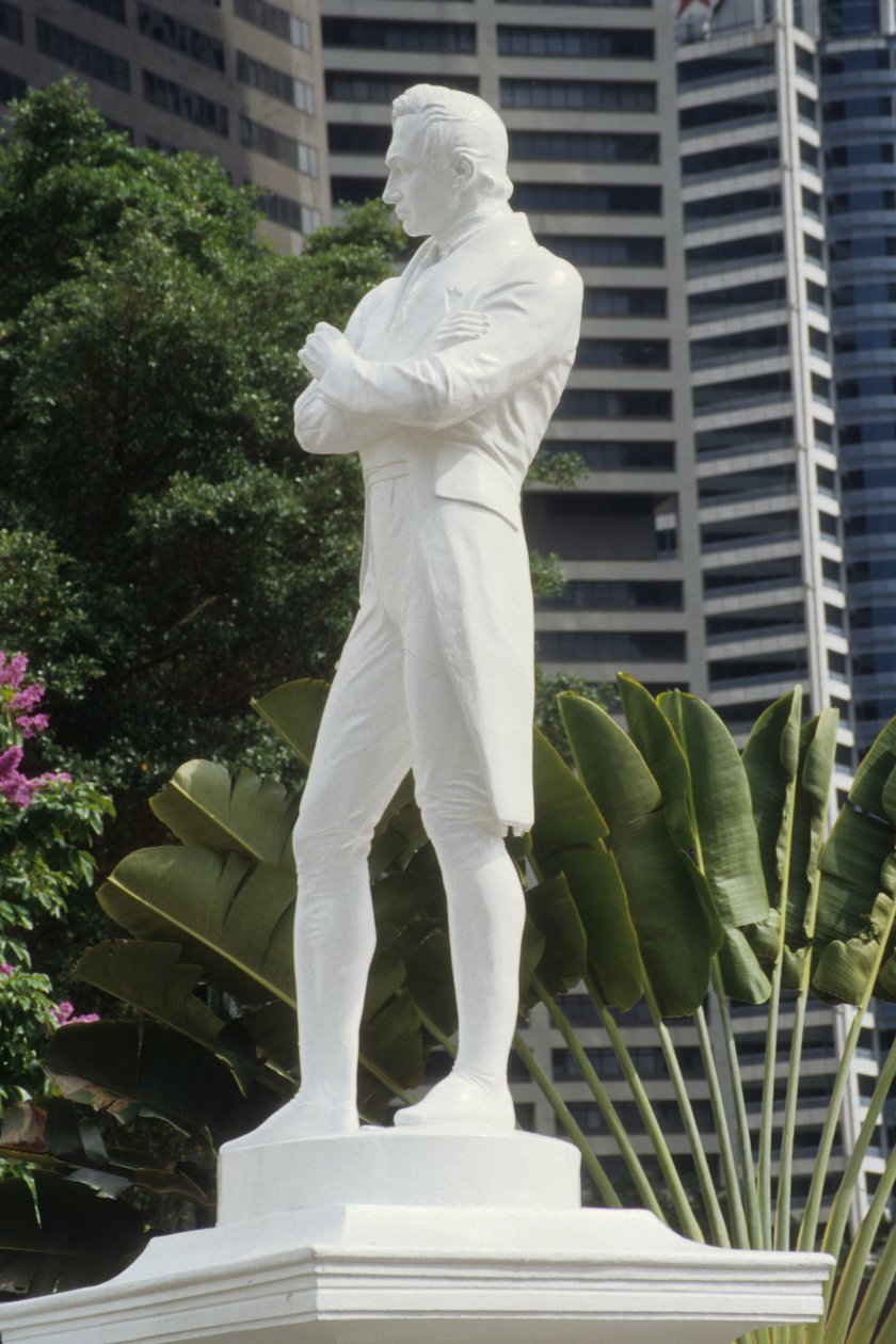 Sir Stamford Raffles (mermer) by Thomas Woolner