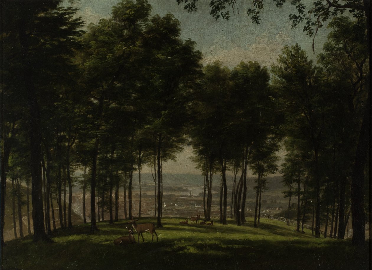 Mount Storm Park, Cincinnati, 1840 (akademi panosunda petrol) by Thomas Worthington Whittredge
