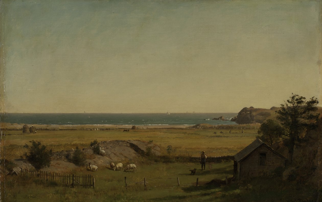 Newport Yakınında Görünüm, Rhode Island, 1840-70 by Thomas Worthington Whittredge