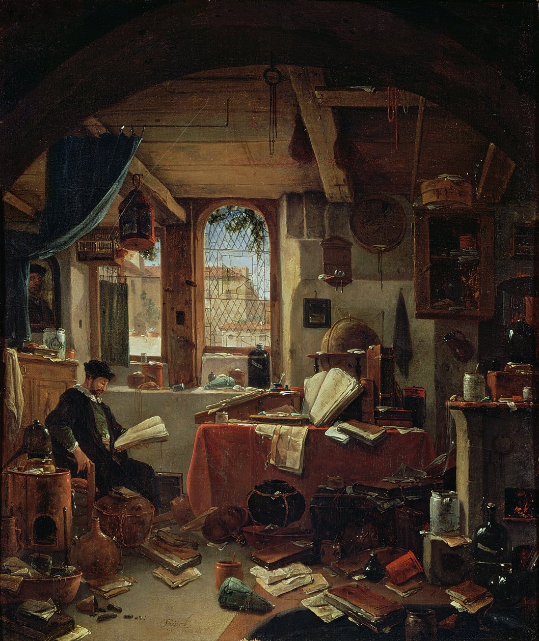 Laboratuvarında Bir Simyacı by Thomas Wyck
