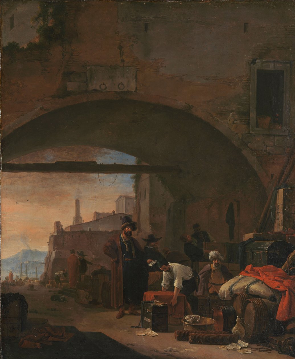 Bir Levanten Limanı Görünümü, 1640-77 by Thomas Wyck