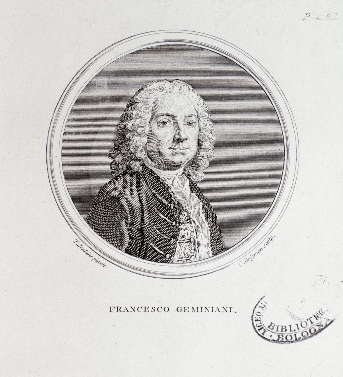 Francesco Geminiani (1687-1762) İtalyan besteci ve kemancı portresi by Thomas Jenkins