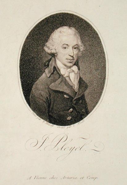 Johann Joseph Neidl (1776-1832) tarafından oyulmuş Ignace Pleyel (1757-1831) portresi (gravür) by Thomas (after) Hardy