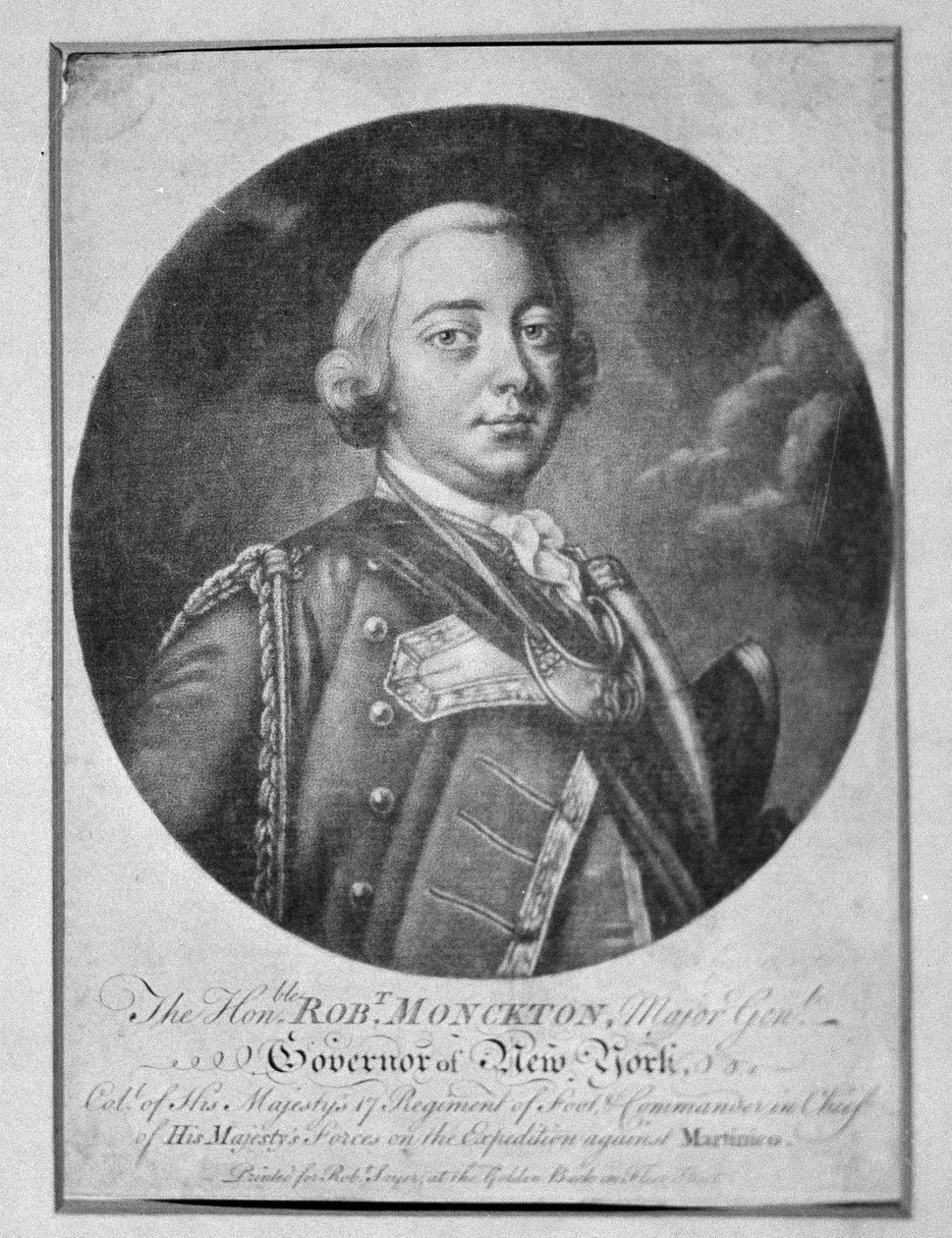 Tümgeneral Robert Monckton by Thomas (after) Hudson