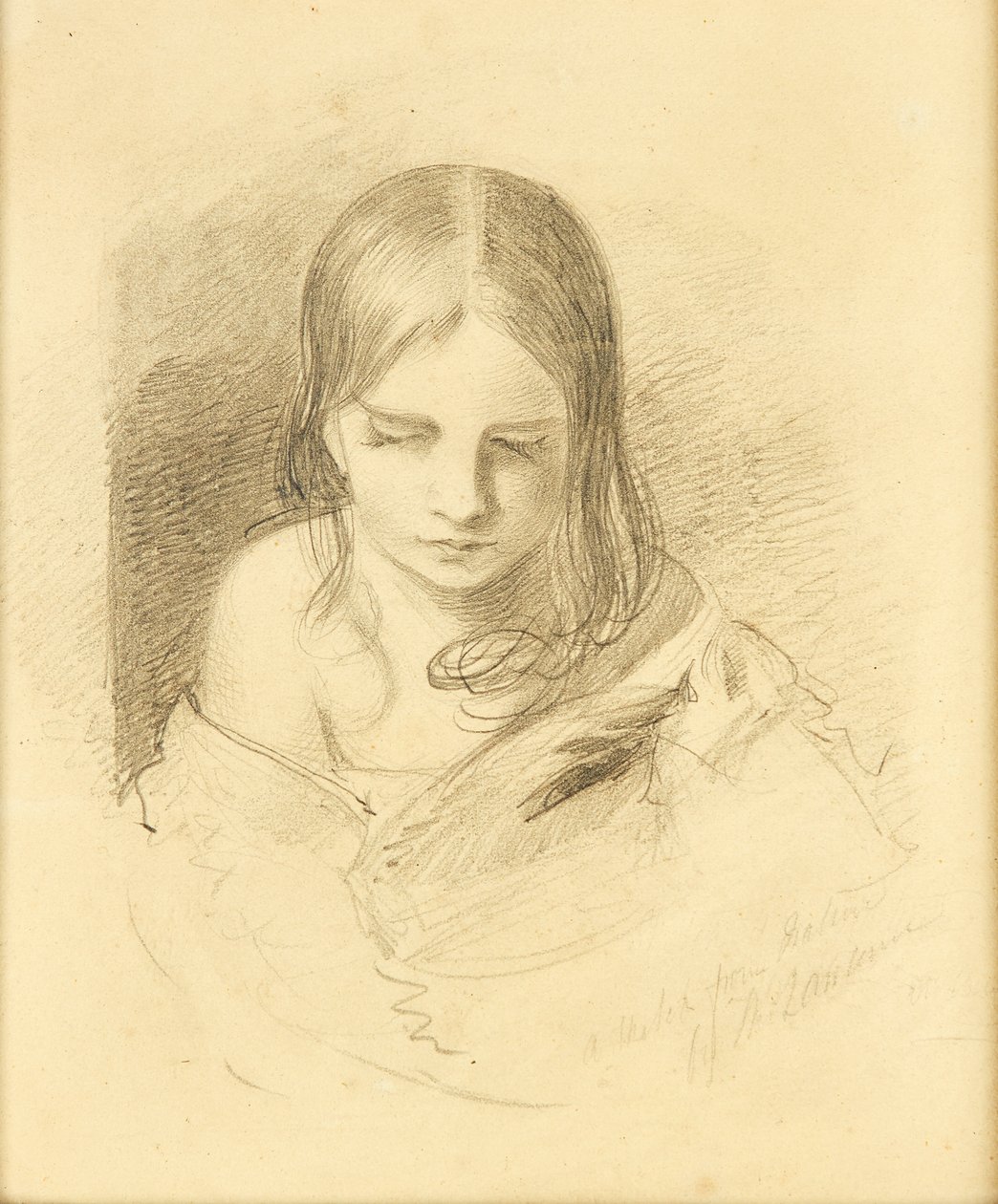 Ines Fletcher Olduğu Söylenen Doğadan Bir Eskiz (kalem) by Thomas (after) Lawrence