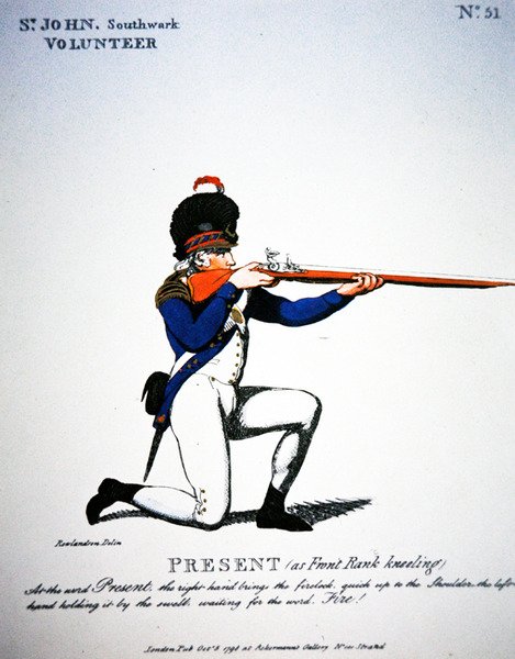 Aziz John, Southwark Gönüllüsü by Thomas (after) Rowlandson