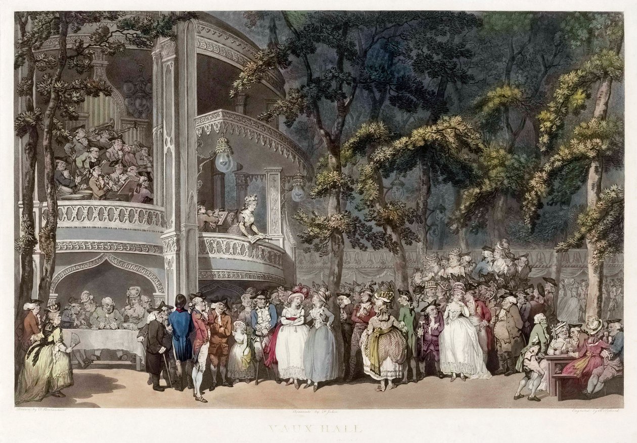 Vauxhall Bahçeleri, 18. yüzyılda Londra by Thomas (after) Rowlandson