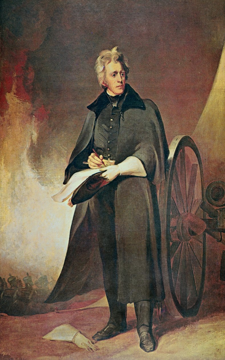 General Andrew Jackson (renkli taş) by Thomas (after) Sully