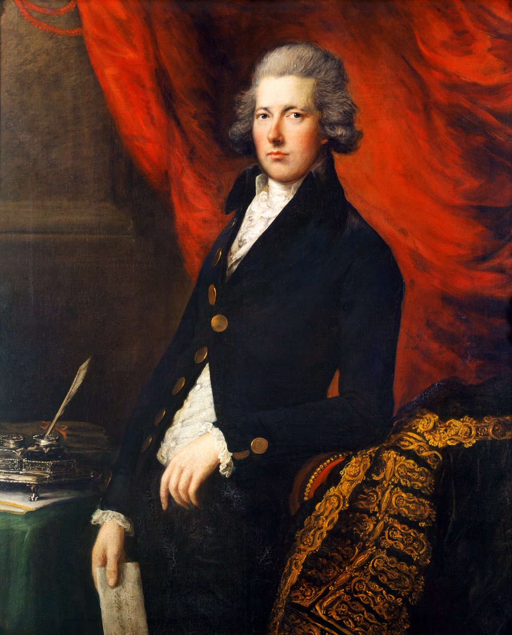 Genç William Pitt, 1788 dolayları (tuval üzerine yağlıboya) by Thomas (attr. to) Gainsborough